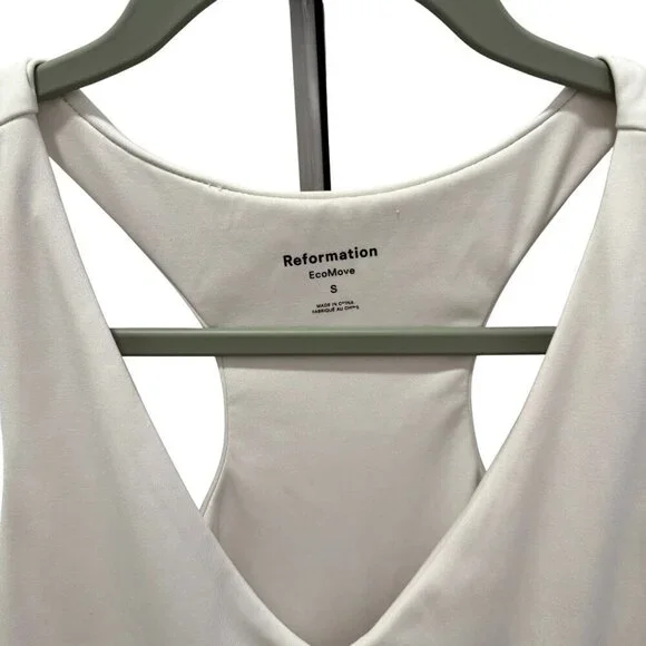 Reformation White EcoMove Racerback Mini Dress size small - Picture 3 of 6